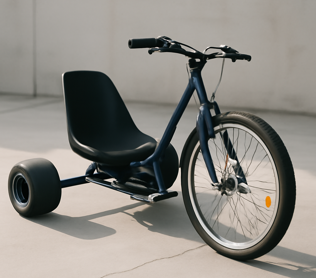 A clean, realistic editorial photograph of drift trike for adults, natural light, no text or logos.