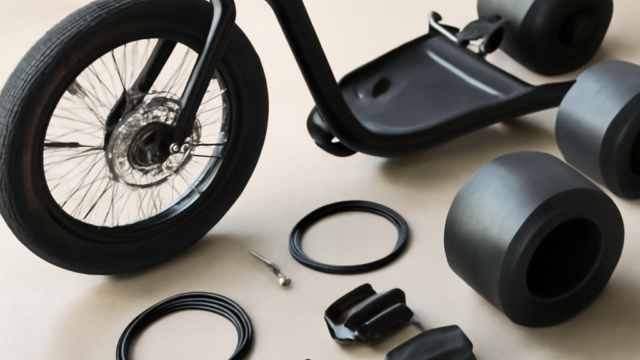 A clean, realistic editorial photograph of drift trike kit, natural light, no text or logos.