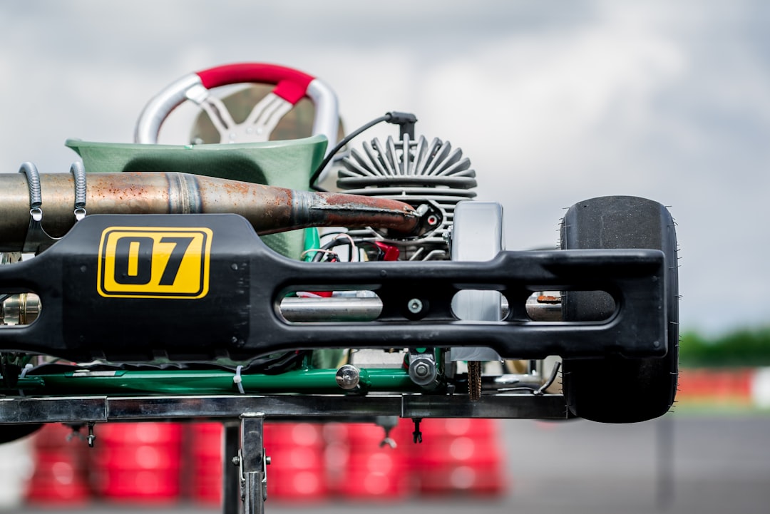 selective focus photography of black and gray engine