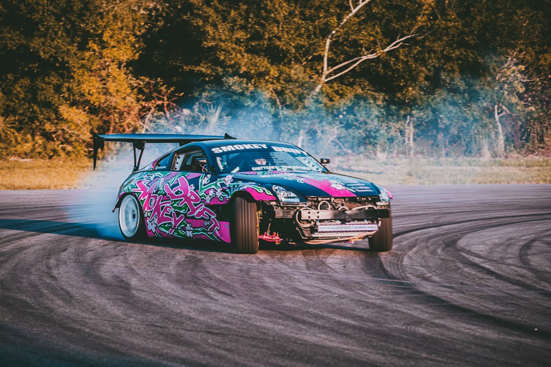Pink and black stock car — Drift Kart Racing